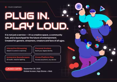 Black Futuristic Gaming Promotion Poster