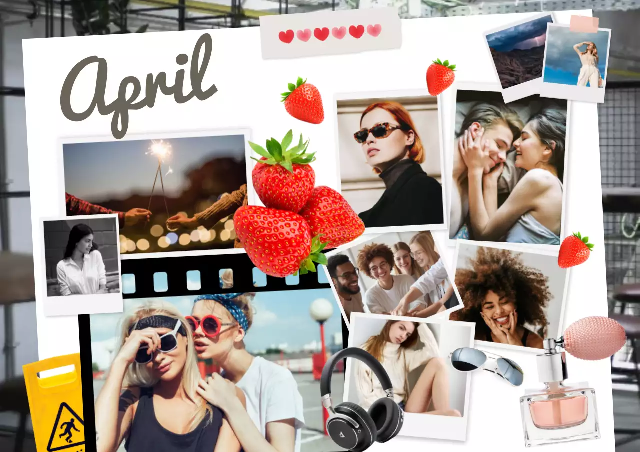 Red Trendy Lifestyle Collection Poster