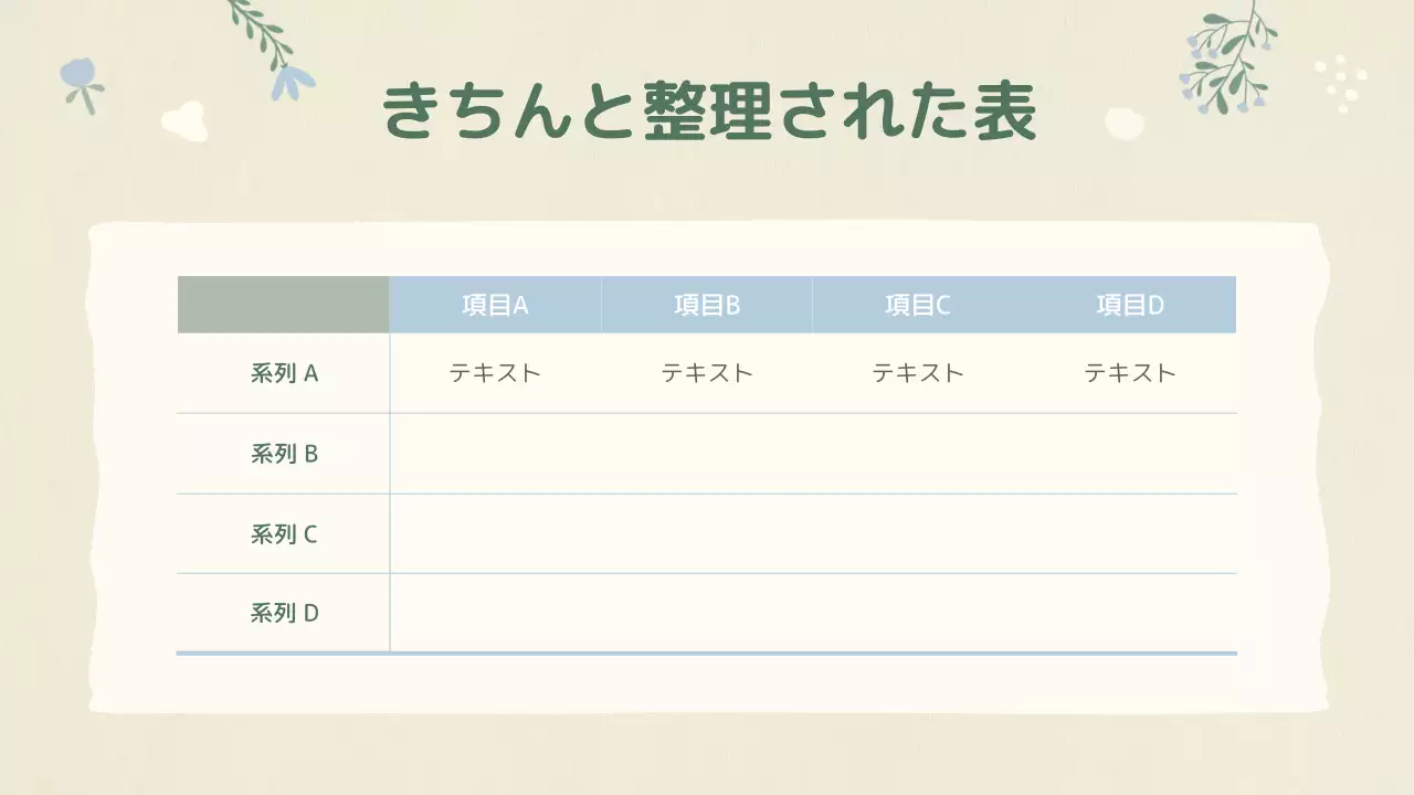 ベージュ かわいい プレゼンテーション プラン