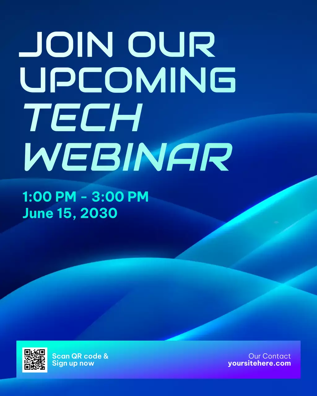 Purple Modern Tech Invitation Instagram Post