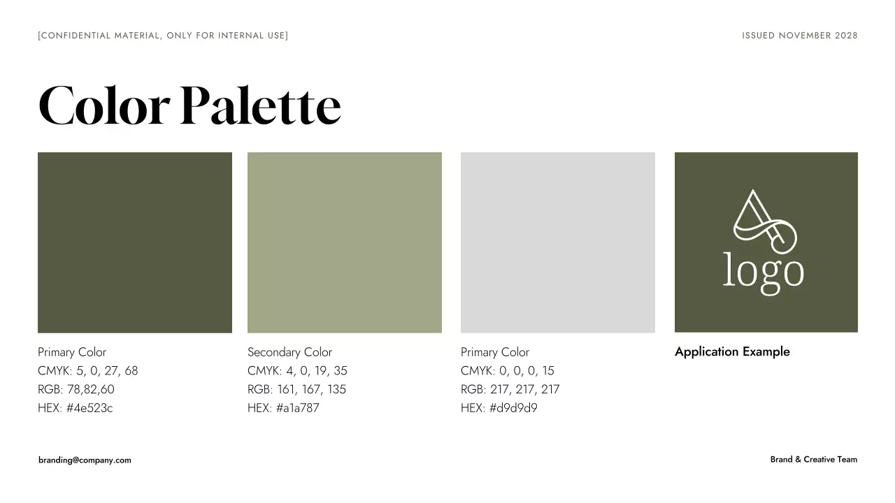 Green Minimal Brand Guideline Presentation