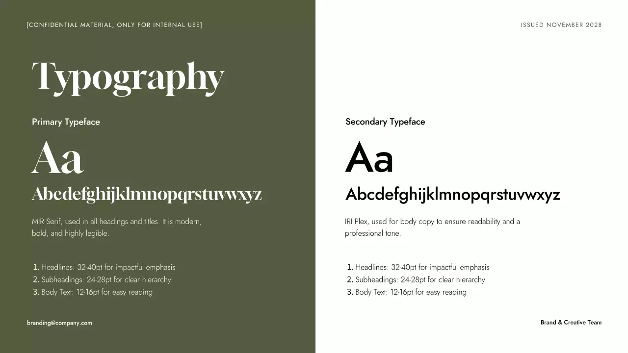 Green Minimal Brand Guideline Presentation