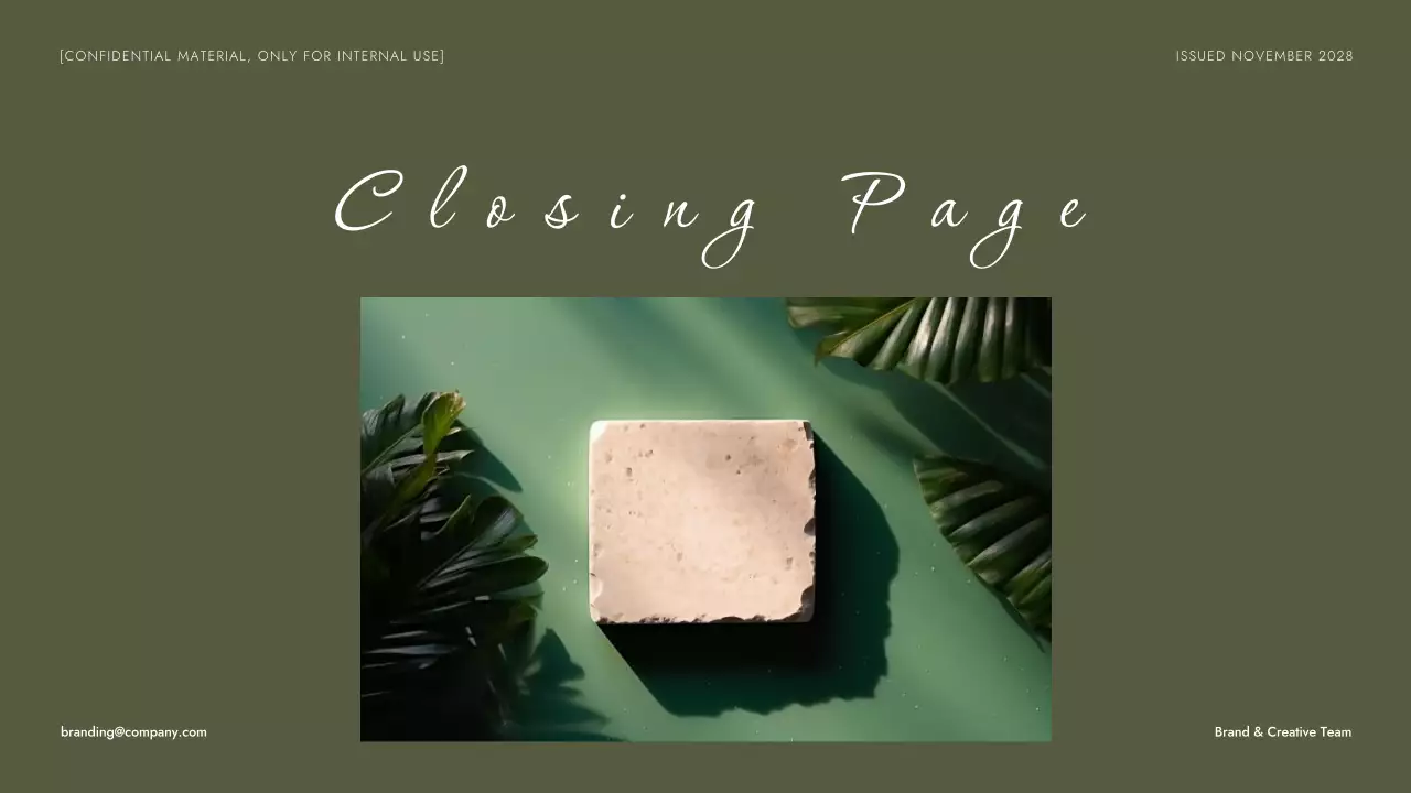 Green Minimal Brand Guideline Presentation