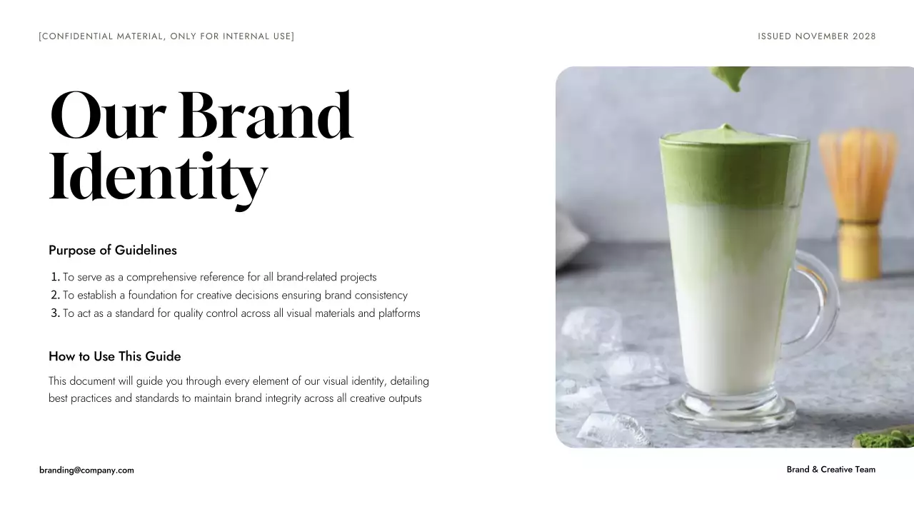 Green Minimal Brand Guideline Presentation