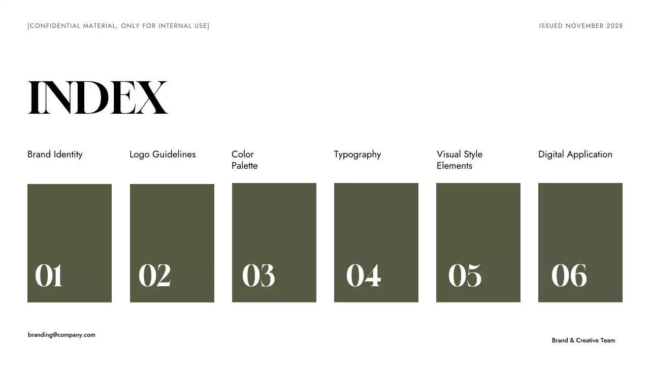 Green Minimal Brand Guideline Presentation