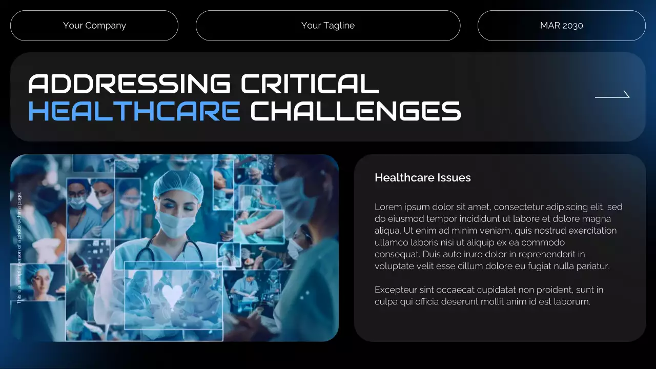 Black and Blue Futuristic Health Tech Introduction Presentation