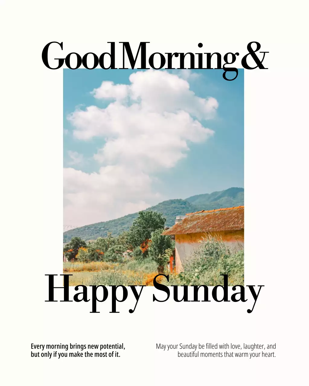 Beige Rustic Morning Greeting Instagram Post