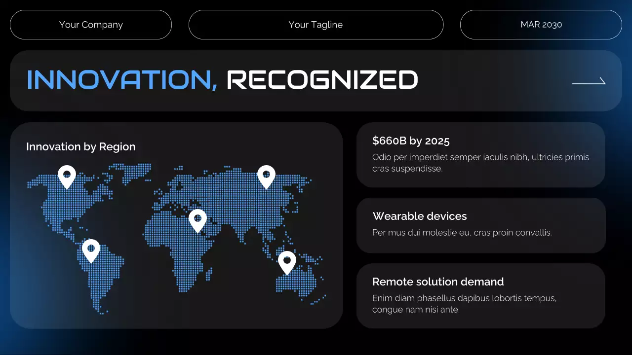 Black and Blue Futuristic Health Tech Introduction Presentation