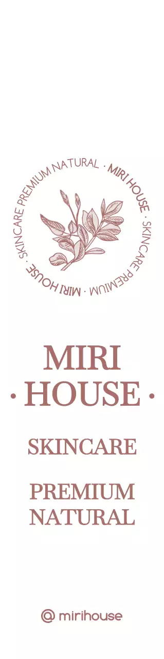 연분홍색과 짙은 분홍색의 심플하고 감성적인 앰블럼 로고 스타일 뷰티샵 홍보 및 판촉