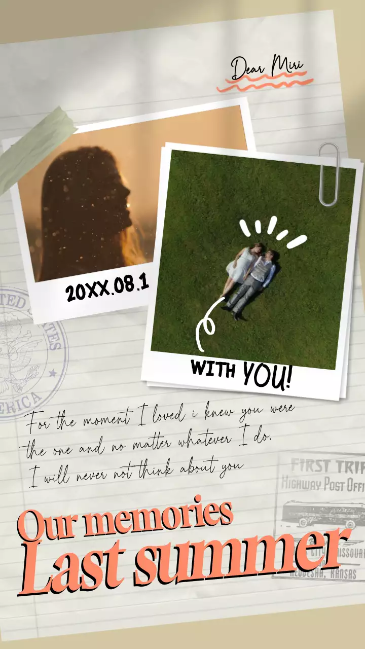 베이지톤의 편지컨셉 폴라로이드