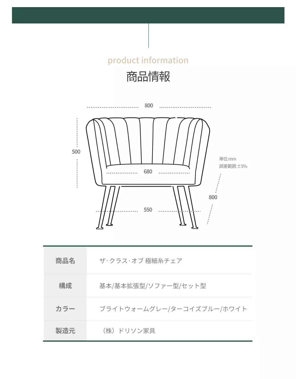 家具詳細ページ