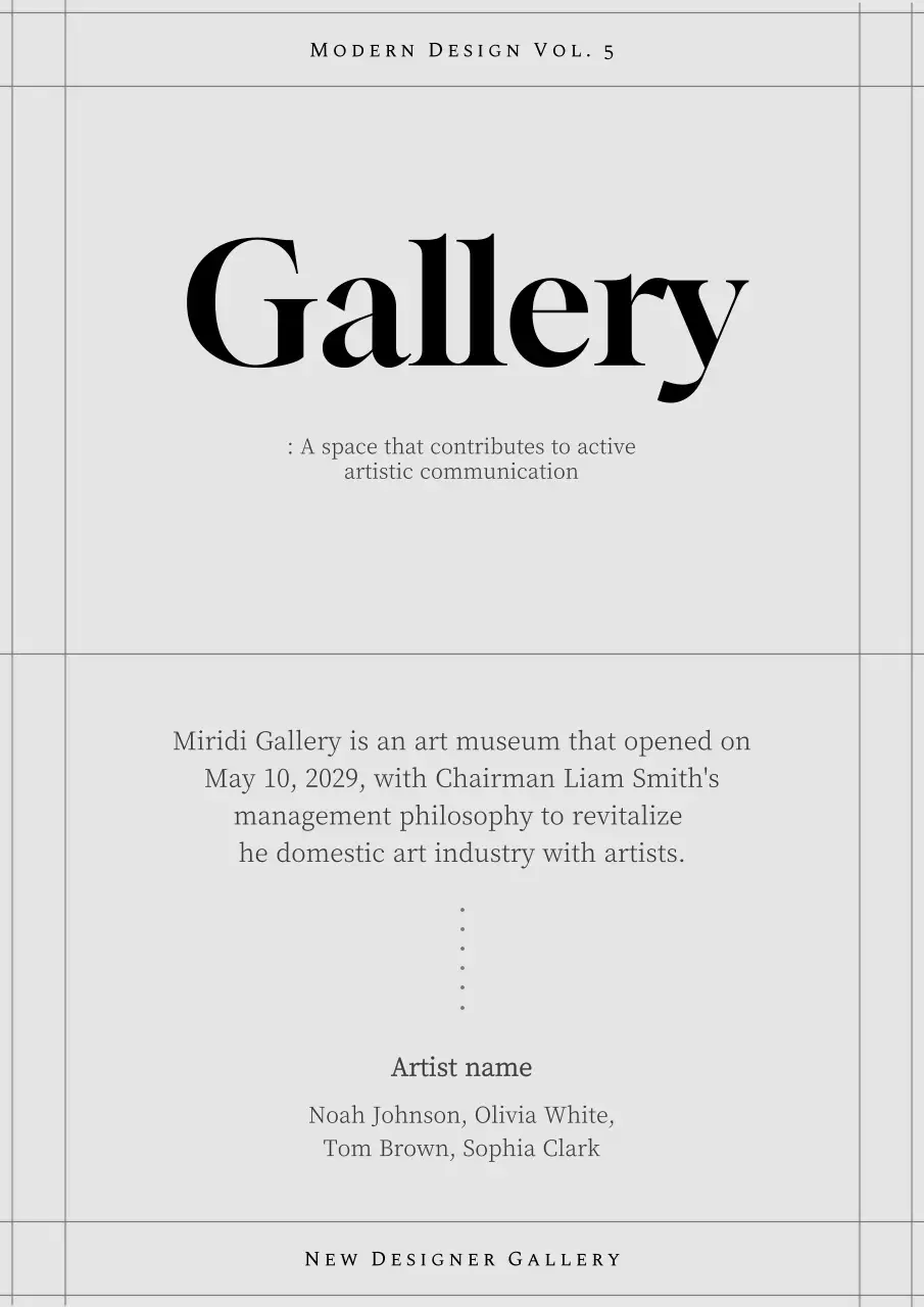 Introducing a gallery of clean line concepts in pale off-white and black