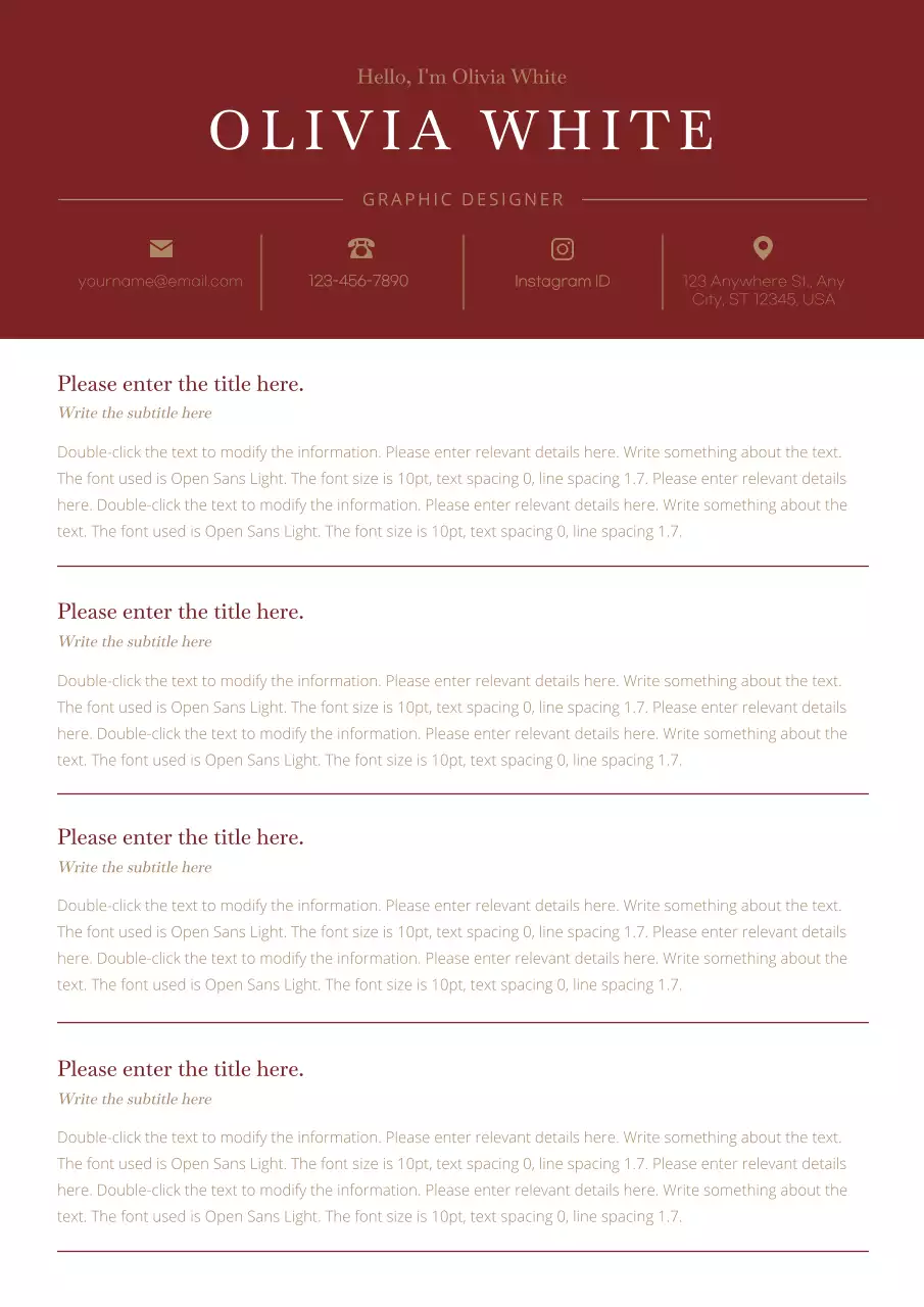 The classic red and gold personal statement