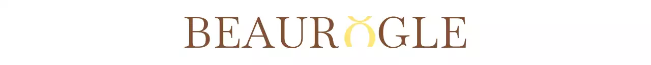 갈색과 하얀색 노란색의 심플하고 감성적인 알파벳 포인트가 들어간 텍스트 로고 스타일 뷰티점 홍보 및 판촉