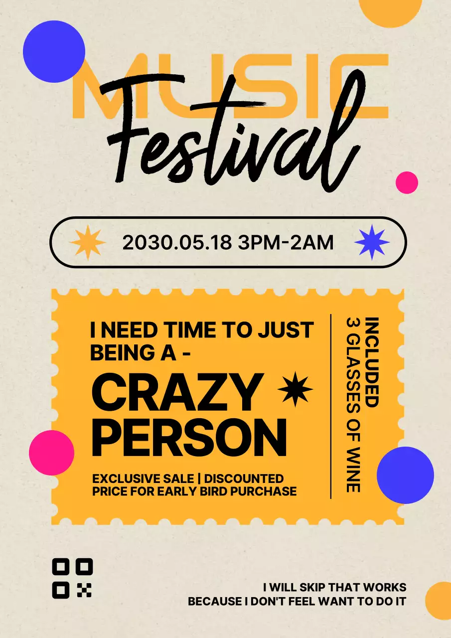 베이지 트렌디 뮤직 프로모션 포스터