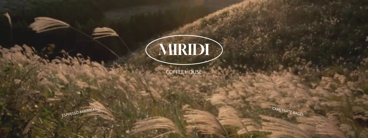 따뜻한 느낌이 나는 가을 갈대 풍경의 카페 홍보