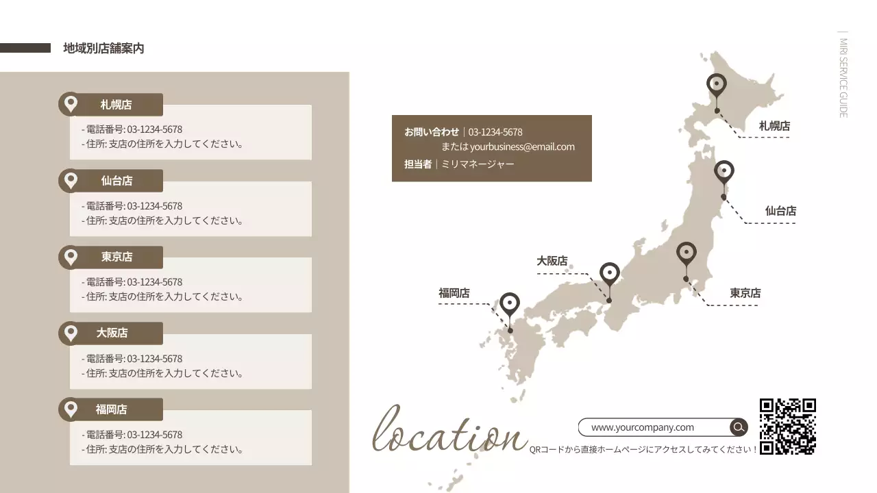 茶色 モダン キッチン ガイド プレゼンテーション