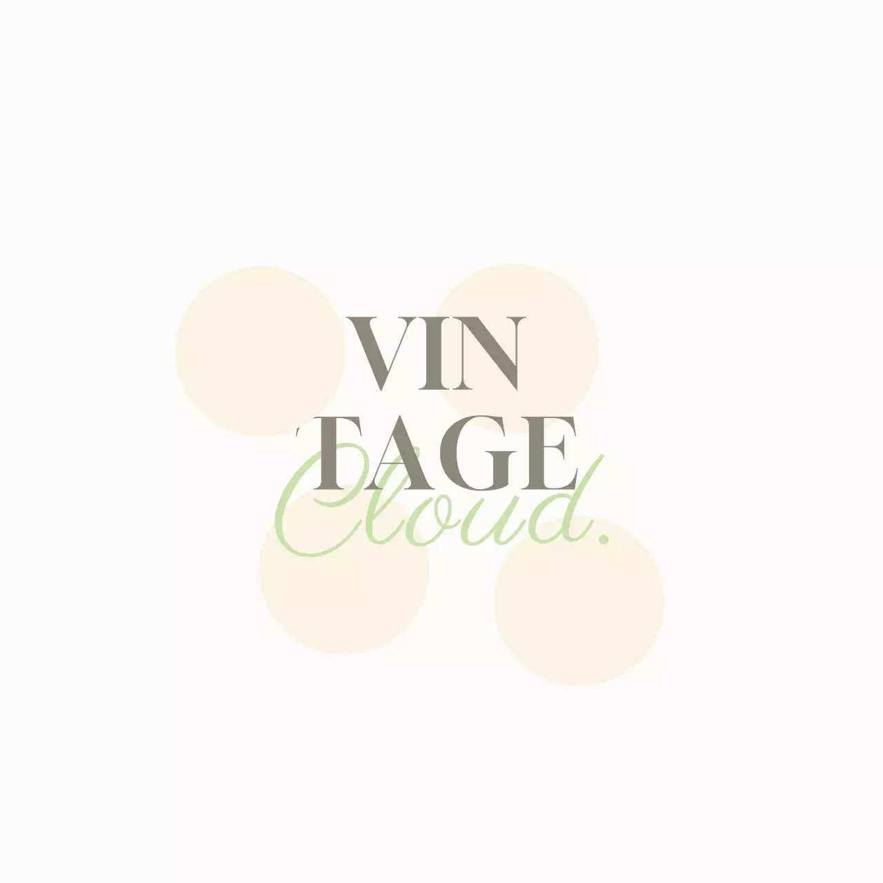 따뜻한 여러색의 텍스트와 원형으로 이루어진 빈티지 쇼핑몰 홍보