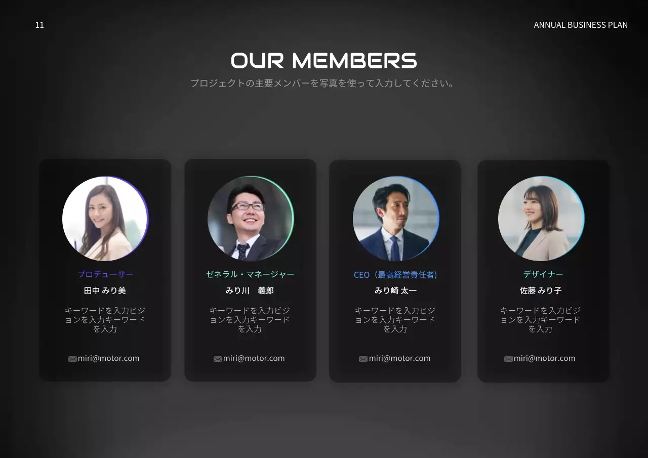 黒 モダン 自動車 企画書 プレゼンテーション