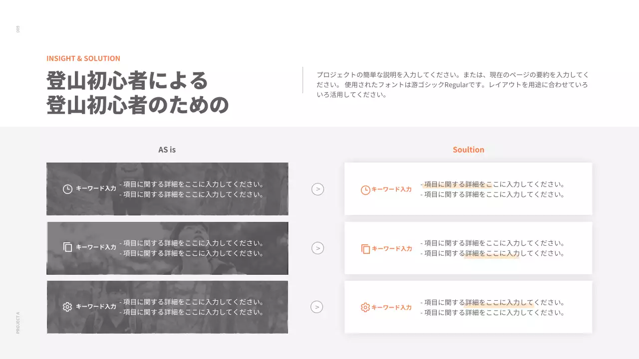 オレンジ モダン マーケティング ポートフォリオ プレゼンテーション
