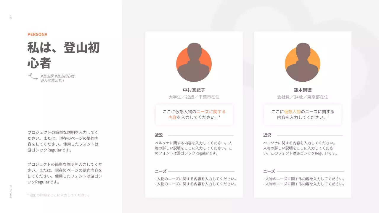 オレンジ モダン マーケティング ポートフォリオ プレゼンテーション