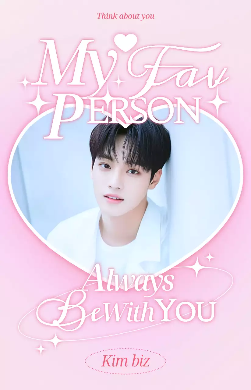 핑크 아기자기한 연예인 포토프레임