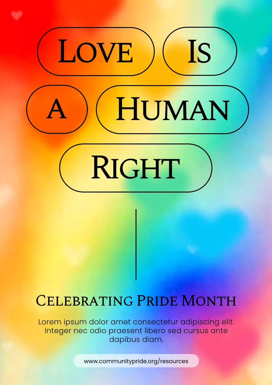 Rainbow Gradient Bold Pride Love Poster