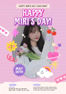 Cute mauve sticker event