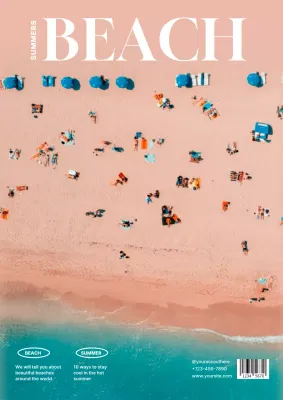 Coral Minimal Beach Newsletter Poster