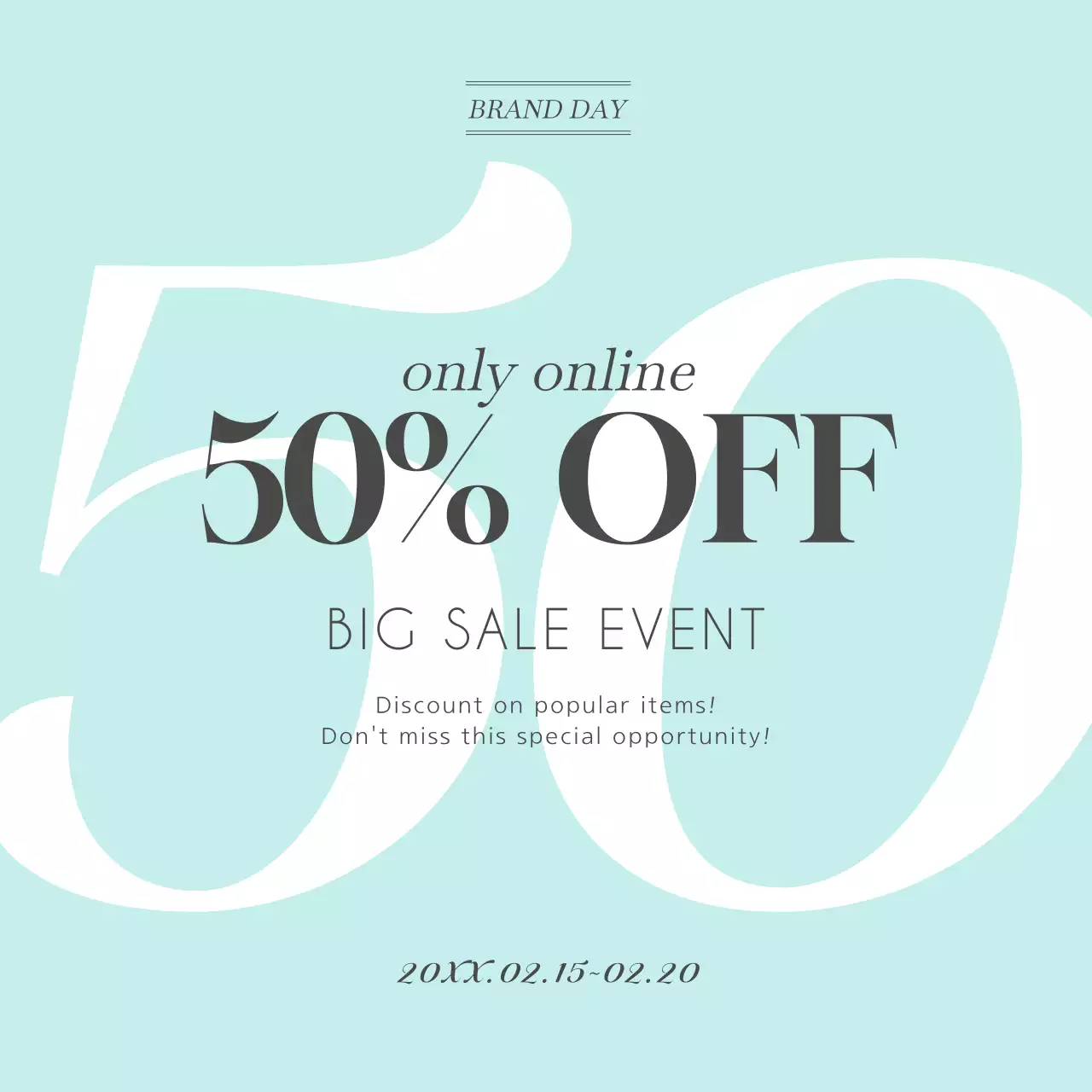 Mint Modern Sale Promotion Instagram Post