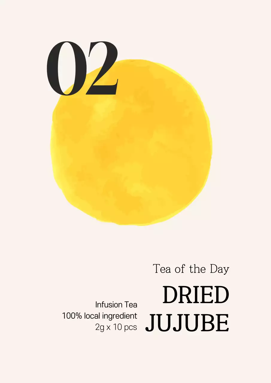 Yellow Minimal Tea Promotion Poster