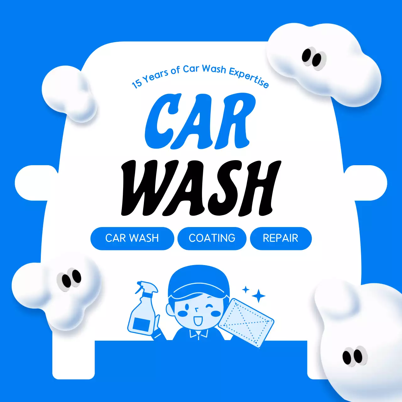 Blue Trendy Car Promotion Social Media Post