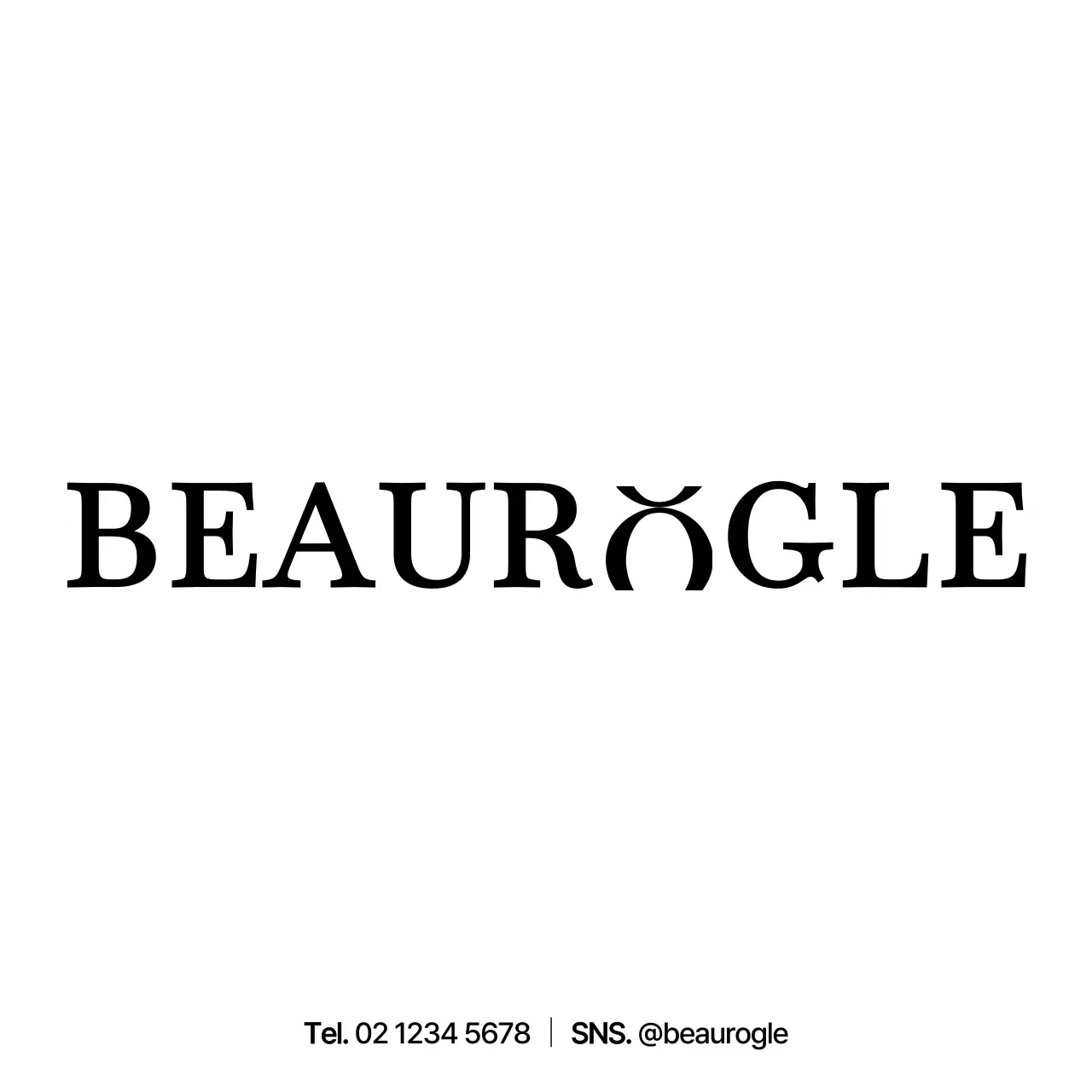 심플모던한 알파벳 심볼 로고 스타일 쥬얼리샵 홍보 및 정보 안내