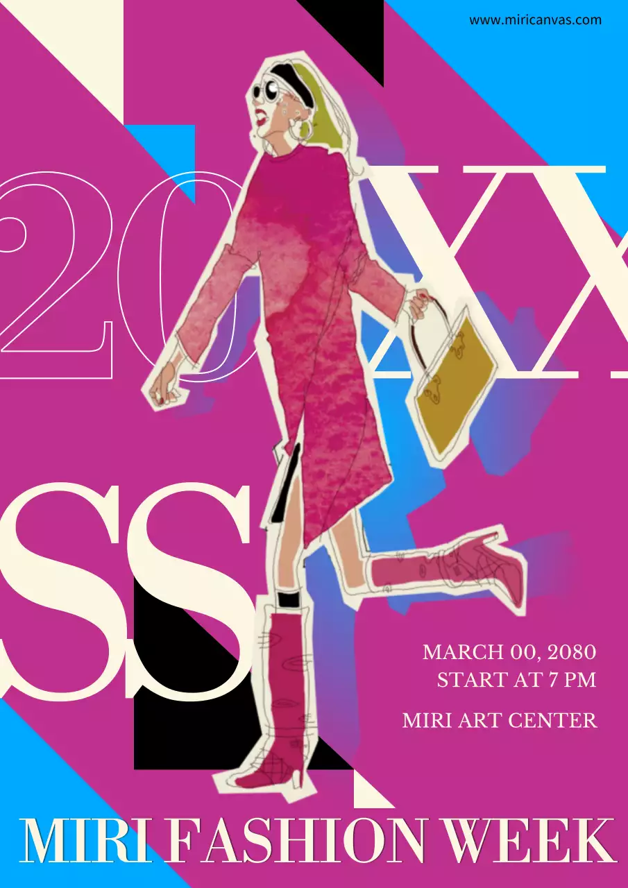 Red Modern Fashion Event Poster