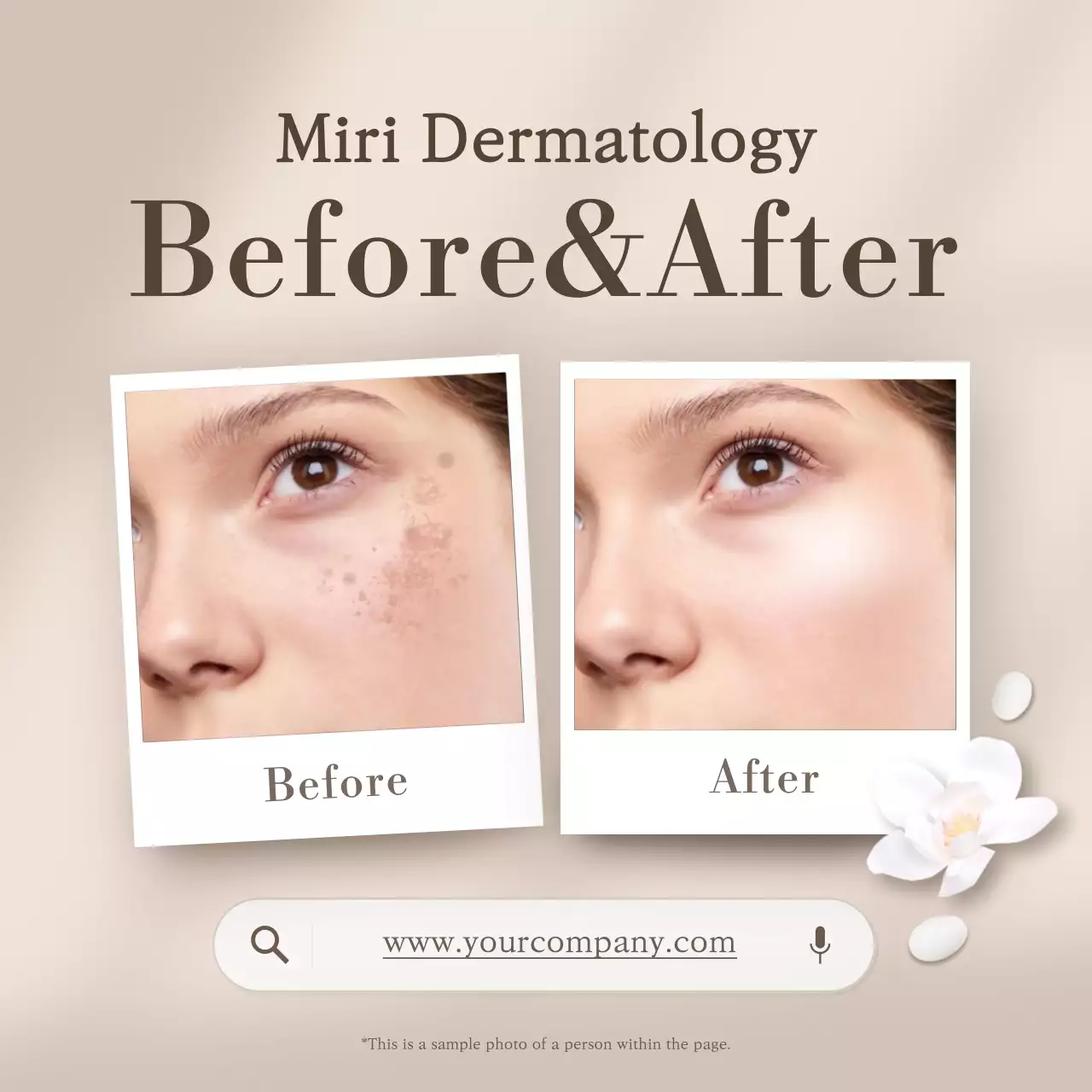 Beige Elegant Skincare Advertisement Social Media Post