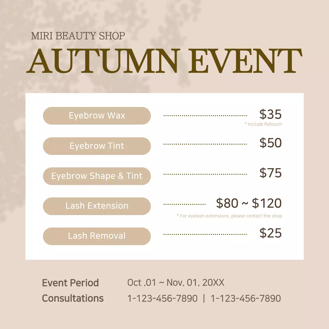 Beige Elegant Beauty Promotion Instagram Post