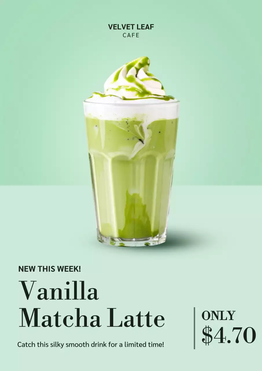 Mint Modern Beverage Advertisement Poster