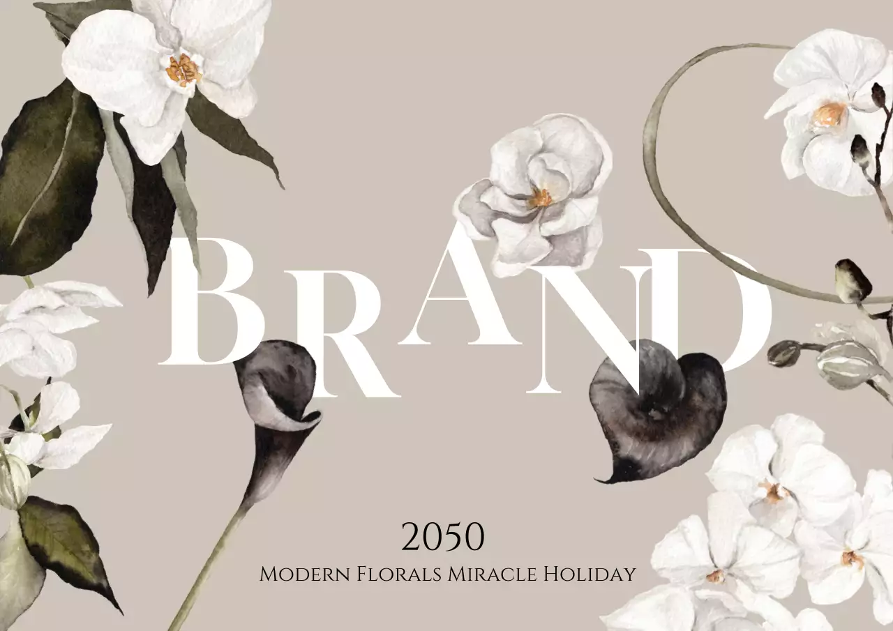 모던한 꽃 장식 브랜드 광고