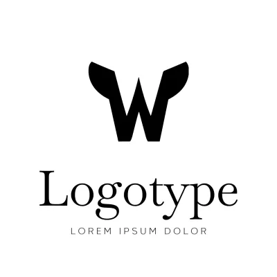 Black Minimal Design Logo