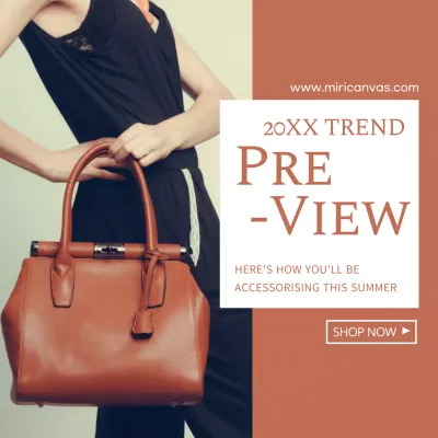 Brown Trendy Fashion Promotion Social Media Post