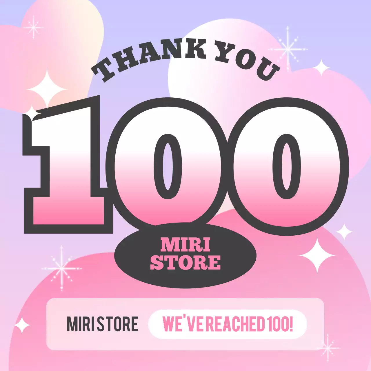 Pink Trendy Milestone Announcement Social Media Post