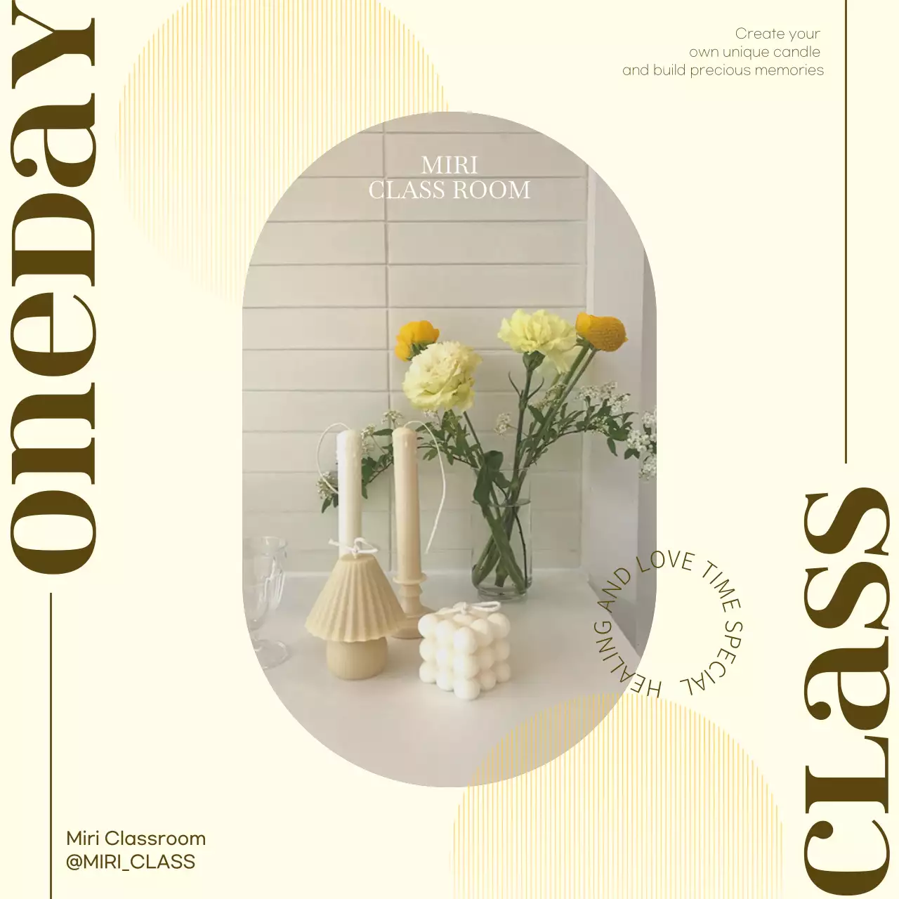 Beige Minimal Candle Class Invitation Instagram Post