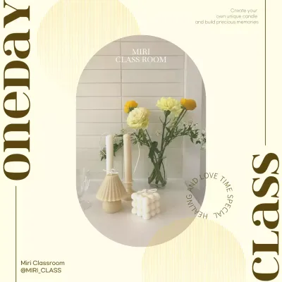 Beige Minimal Candle Class Invitation Instagram Post
