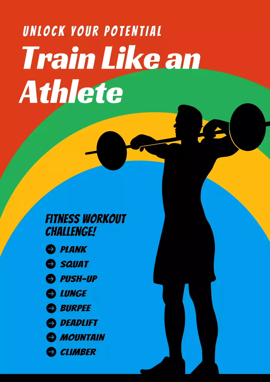 Red Retro Fitness Guide Poster