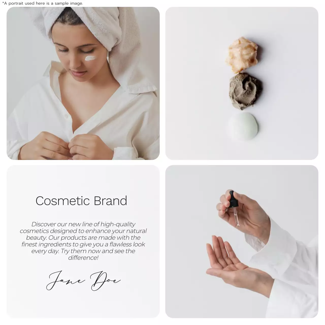 White Elegant Skincare Promotion Social Media Post