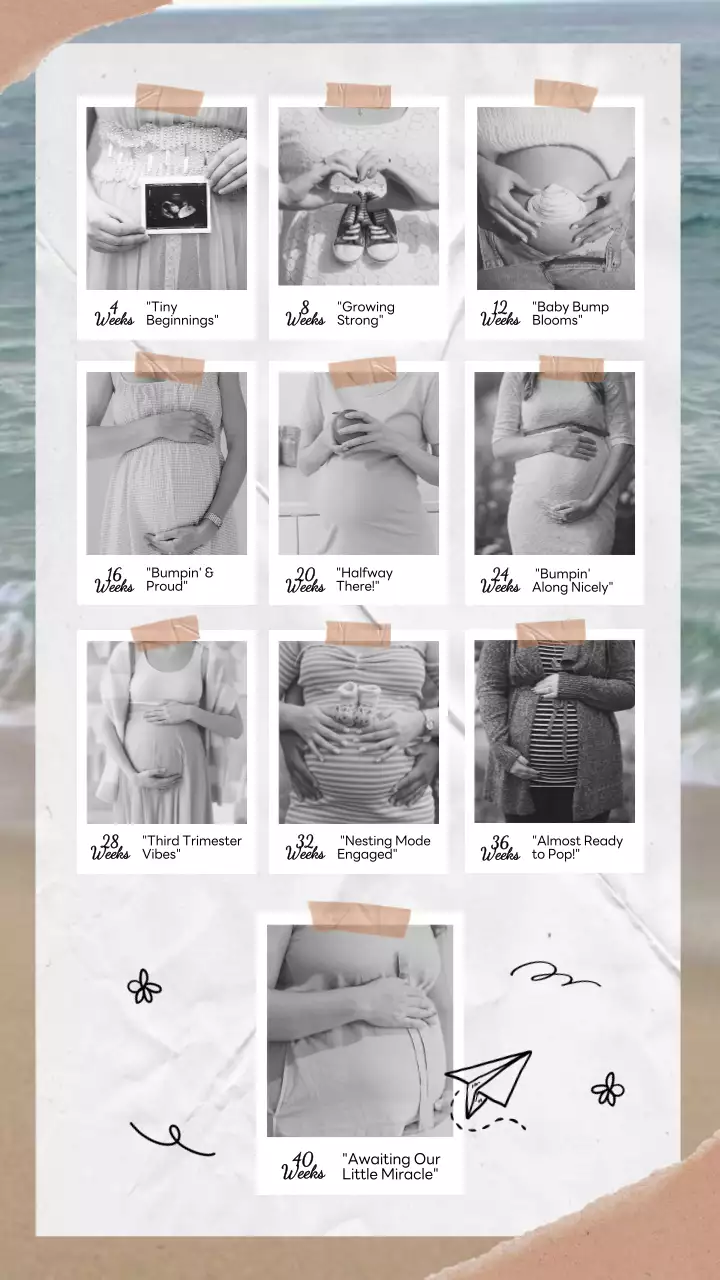 Black Vintage Pregnancy Guide Instagram Post