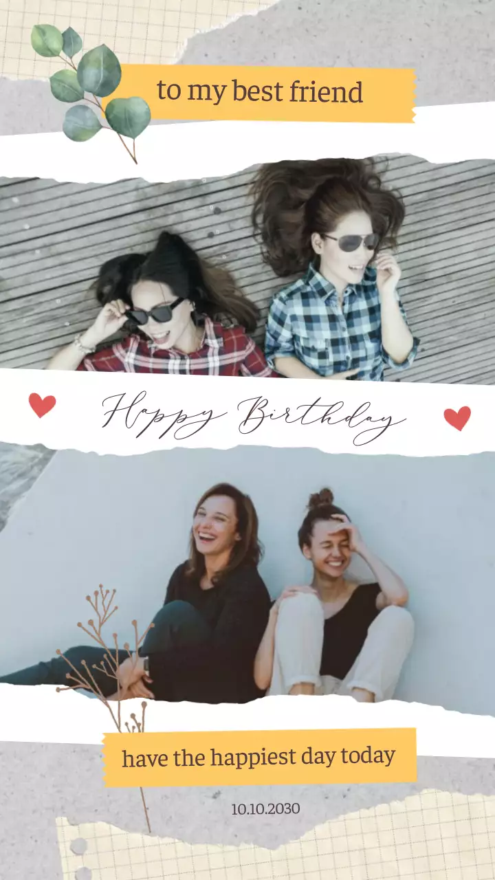 Beige Simple Birthday Invitation Instagram Post