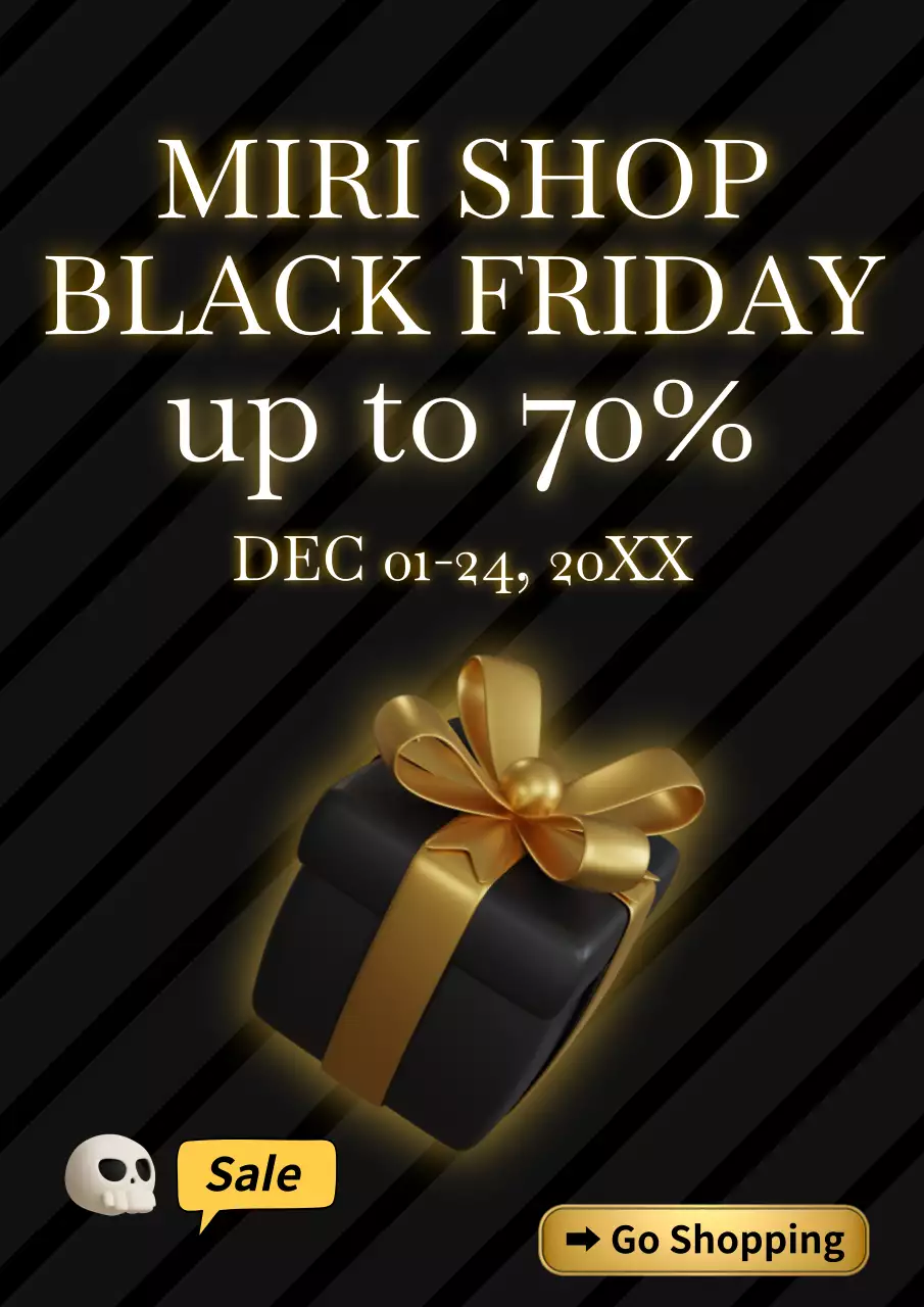Black Modern Black Friday Promotion Poster