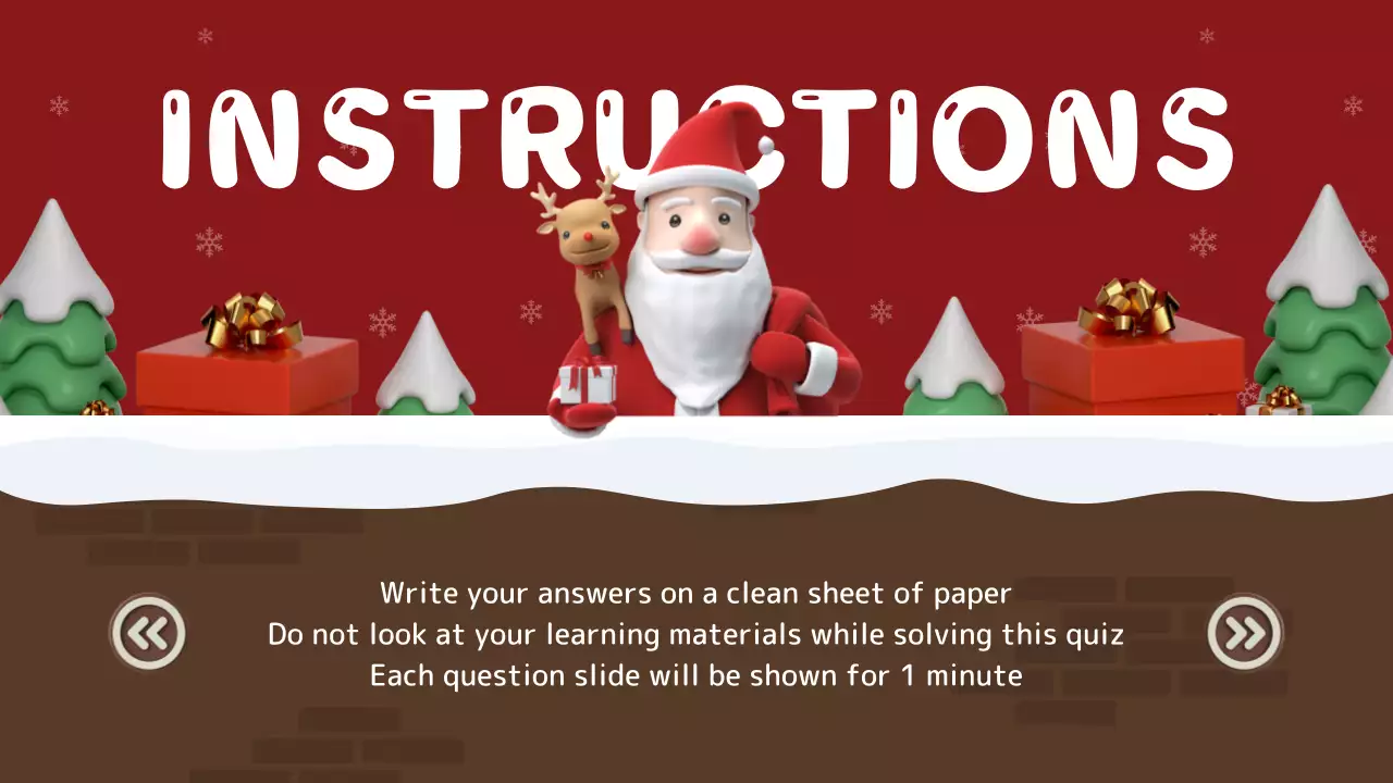 Red Traditional Christmas Quiz Presentation