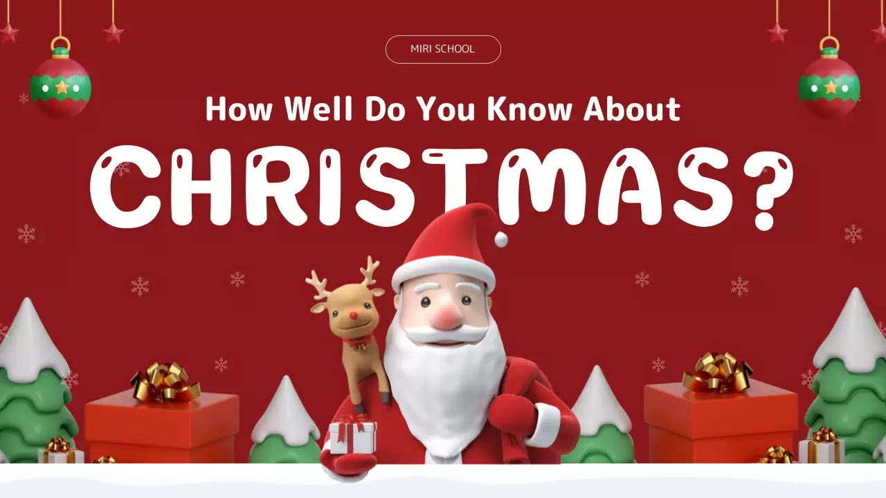 Red Traditional Christmas Quiz Presentation